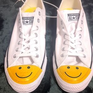 Converse size 12  white and yellow